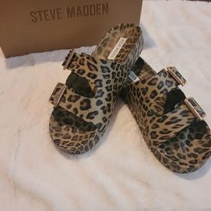 Steve Madden cheetah print sandals